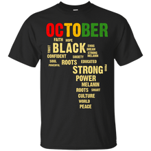 Load image into Gallery viewer, October Afro Color Words African Birthday Shirt HT01 - october-afro-color-words-african-birthday-shirt-ht01-vivianstorescom