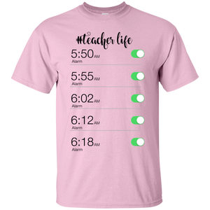 #Teacherlife Funny Alarm T-Shirt For Teacher VA02 - teacherlife-funny-alarm-t-shirt-for-teacher-va02-vivianstorescom-3