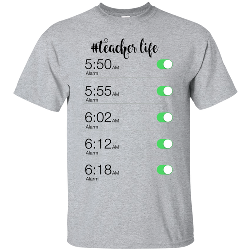 #Teacherlife Funny Alarm T-Shirt For Teacher VA02 - teacherlife-funny-alarm-t-shirt-for-teacher-va02-vivianstorescom