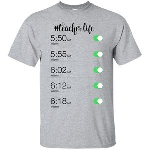 #Teacherlife Funny Alarm T-Shirt For Teacher VA02 - teacherlife-funny-alarm-t-shirt-for-teacher-va02-vivianstorescom