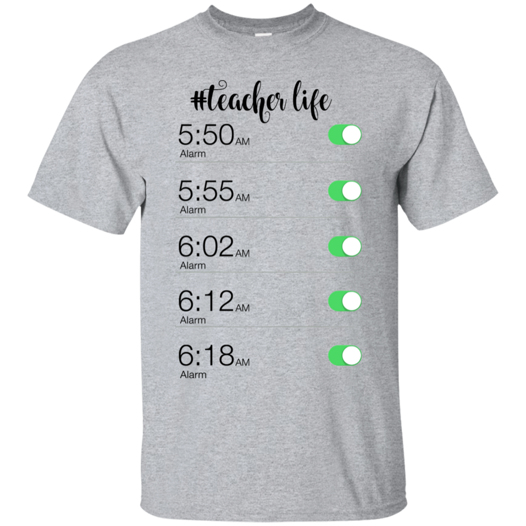 #Teacherlife Funny Alarm T-Shirt For Teacher VA02 - teacherlife-funny-alarm-t-shirt-for-teacher-va02-vivianstorescom