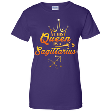 Load image into Gallery viewer, This Queen Is A Sagittarius Zodiac Sign Women Shirt HA01 - this-queen-is-a-sagittarius-zodiac-sign-women-shirt-ha01-vivianstorescom-8