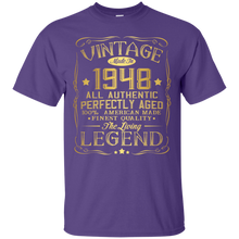 Load image into Gallery viewer, Vintage Made In 1948 All Authentic Perfectly Aged 100% American TShirt VA01 - vintage-made-in-1948-all-authentic-perfectly-aged-100-american-tshirt-va01-vivianstorescom-2