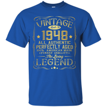 Load image into Gallery viewer, Vintage Made In 1948 All Authentic Perfectly Aged 100% American TShirt VA01 - vintage-made-in-1948-all-authentic-perfectly-aged-100-american-tshirt-va01-vivianstorescom-3
