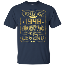 Load image into Gallery viewer, Vintage Made In 1948 All Authentic Perfectly Aged 100% American TShirt VA01 - vintage-made-in-1948-all-authentic-perfectly-aged-100-american-tshirt-va01-vivianstorescom-4