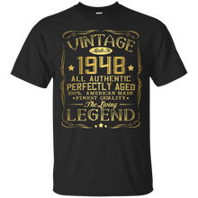 Load image into Gallery viewer, Vintage Made In 1948 All Authentic Perfectly Aged 100% American TShirt VA01 - vintage-made-in-1948-all-authentic-perfectly-aged-100-american-tshirt-va01-vivianstorescom